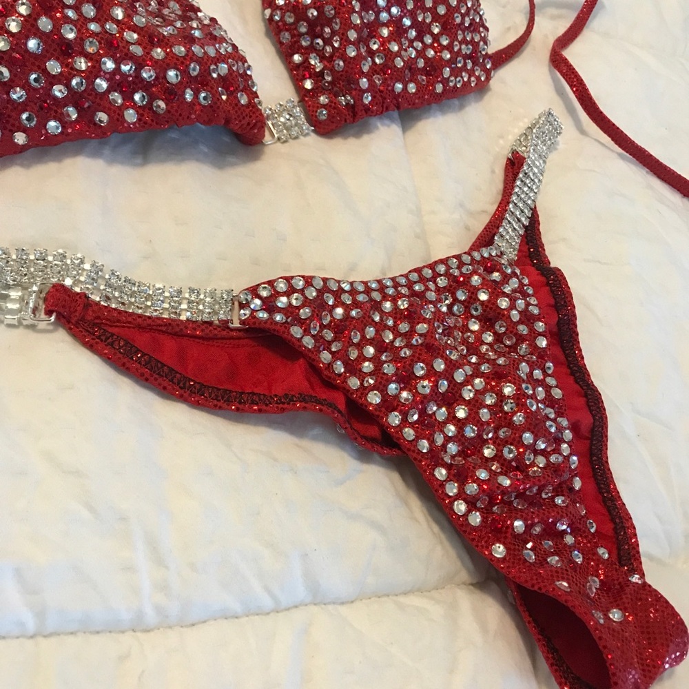 Red Full Bikini Competition Suit - image 3